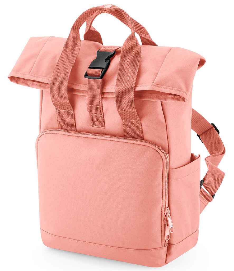 BagBase Recycled Mini Twin Handle Roll-Top Backpack - model image
