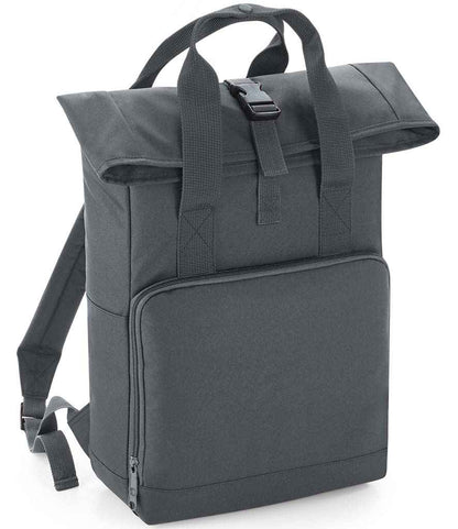 BagBase Recycled Twin Handle Roll-Top Backpack in Graphite Grey