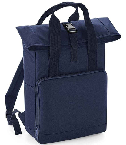 BagBase Recycled Twin Handle Roll-Top Backpack in Navy Dusk