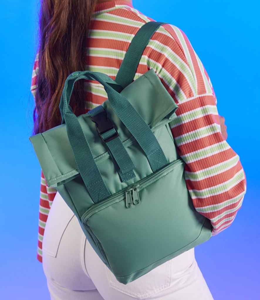 BagBase Recycled Twin Handle Roll-Top Backpack - model image