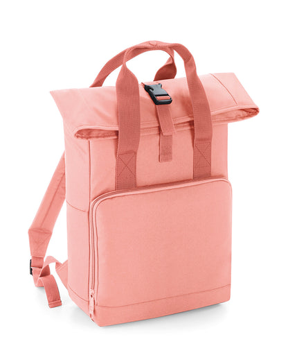 BagBase Twin handle roll-top backpack Blush Pink