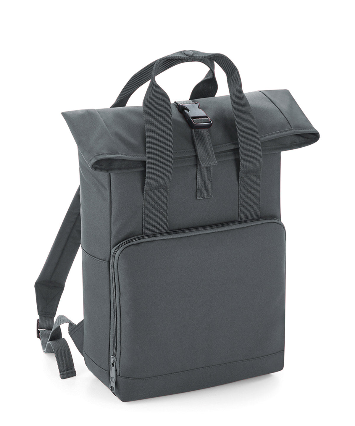 BagBase Twin handle roll-top backpack Graphite Grey