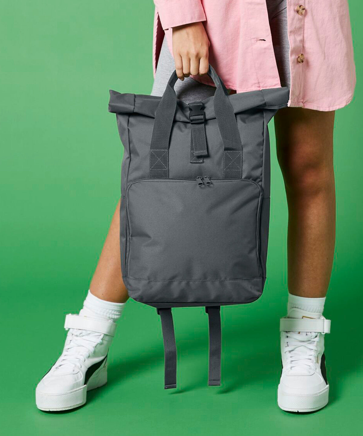 BagBase Twin handle roll-top backpack Airforce Blue