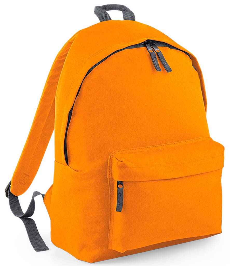 BagBase Original Fashion Backpack in Orange/Graphite Grey