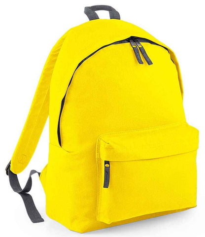 BagBase Original Fashion Backpack in Yellow/Graphite Grey