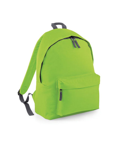 BagBase Original fashion backpack Lime Green/Graphite grey