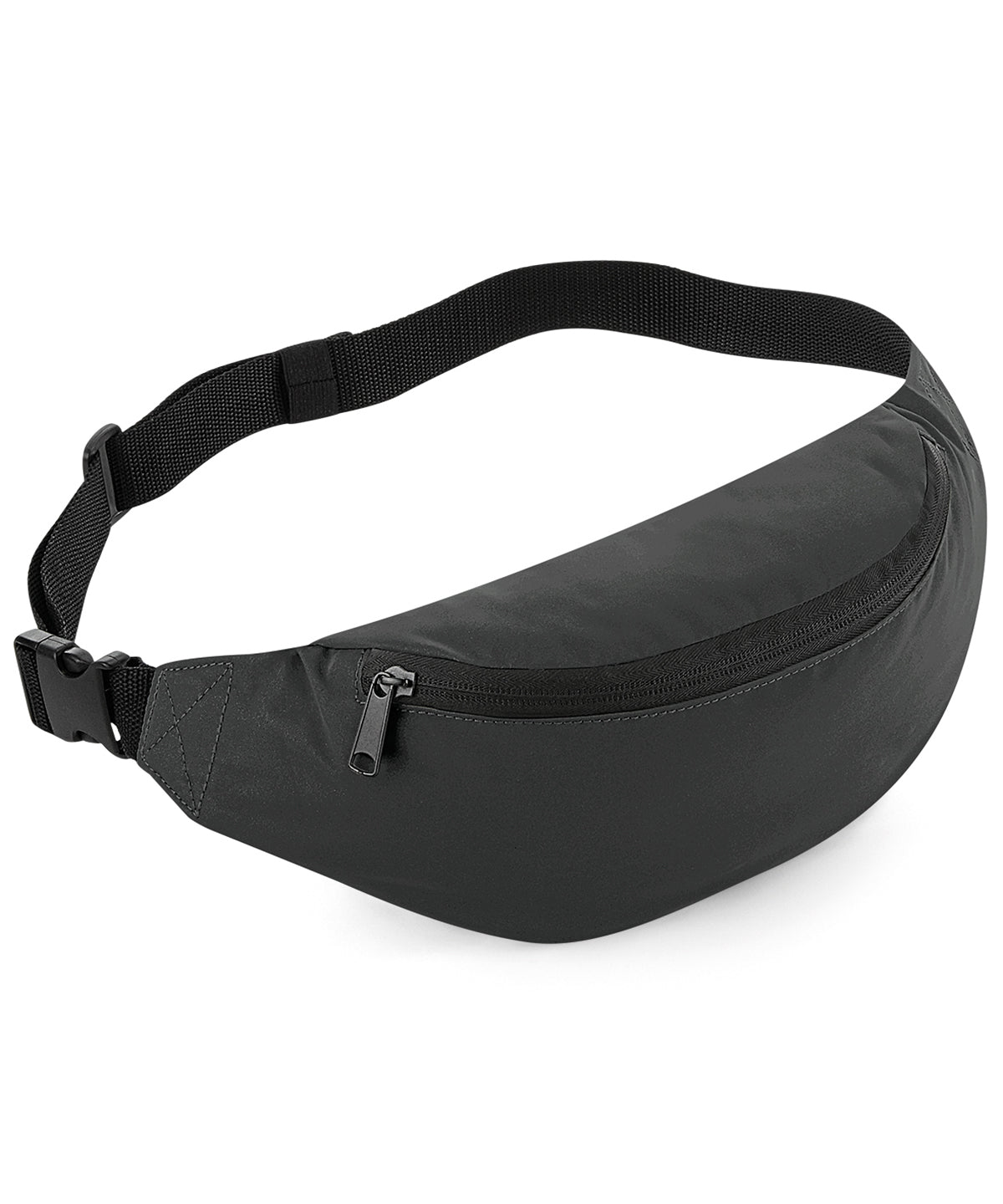 BagBase Reflective belt bag Black Reflective