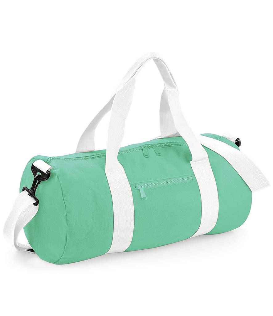 BagBase Original Barrel Bag in Mint/White