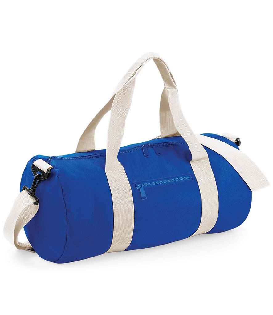 BagBase Original Barrel Bag in Bright Royal/Off White