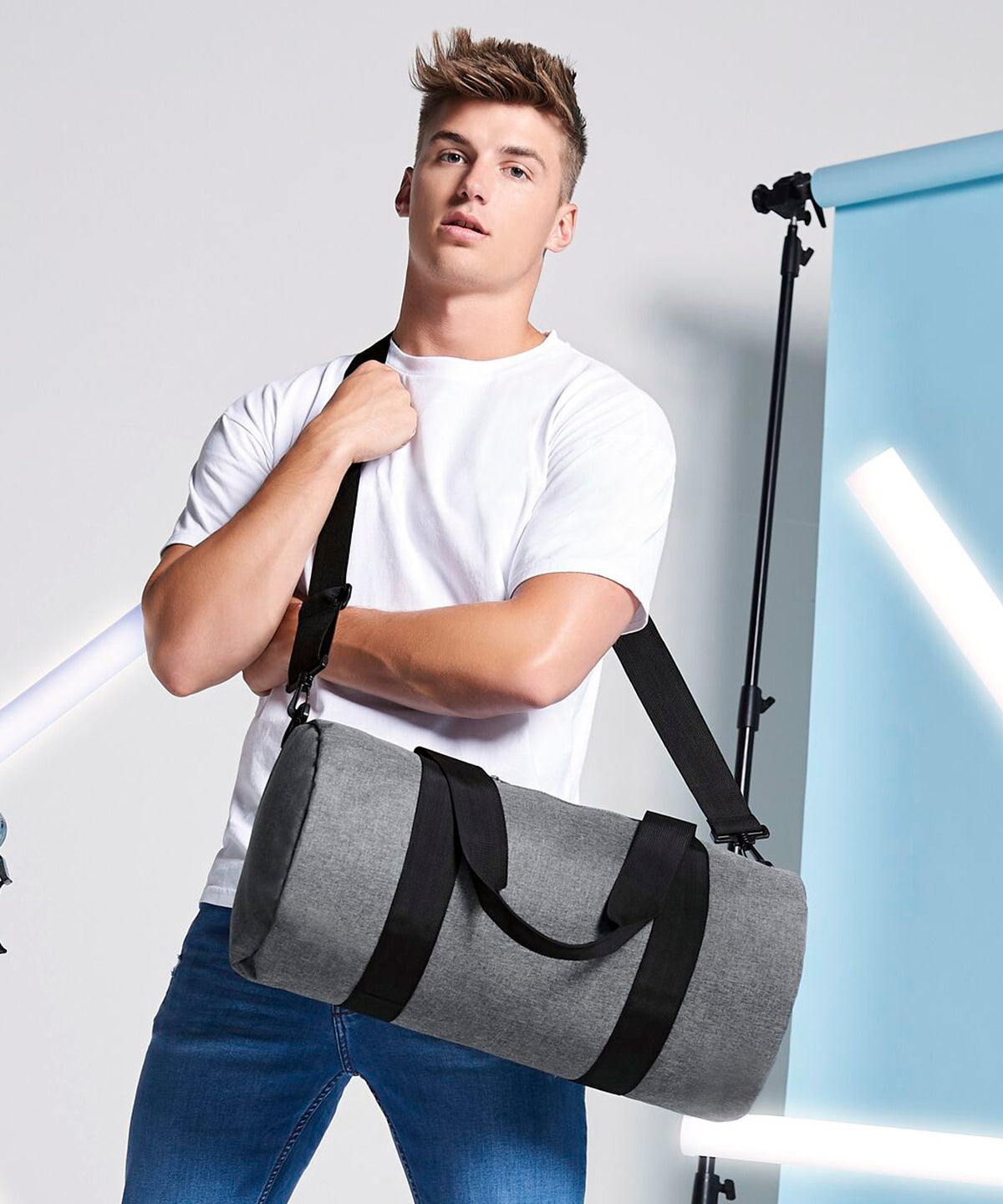 BagBase Original barrel bag Black/Black