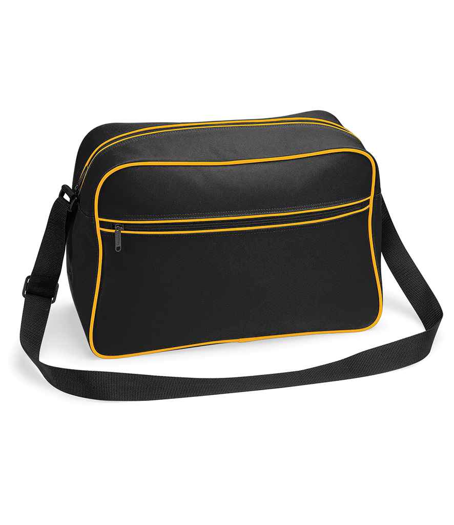 BagBase Retro Shoulder Bag in Black/Gold