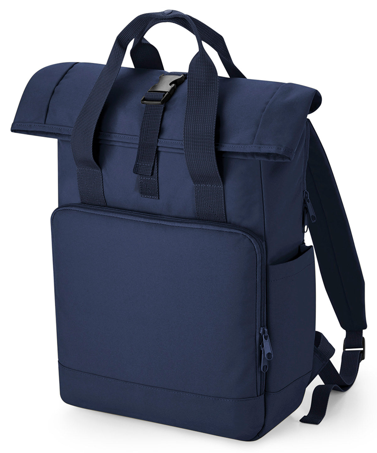 BagBase Recycled twin handle roll-top laptop backpack Navy Dusk
