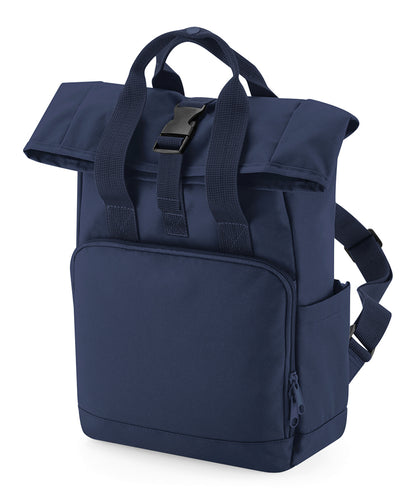 BagBase Recycled mini twin handle roll-top backpack Navy Dusk