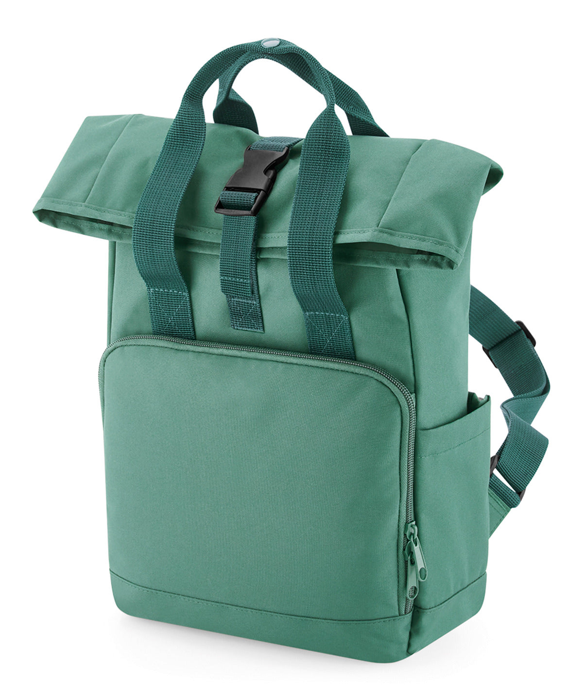 BagBase Recycled mini twin handle roll-top backpack Sage Green
