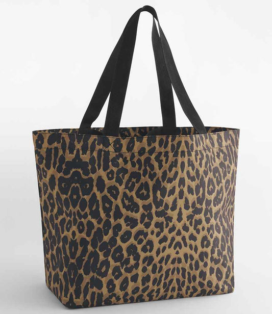 BagBase Leopard Print Carryall Tote Bag - model image