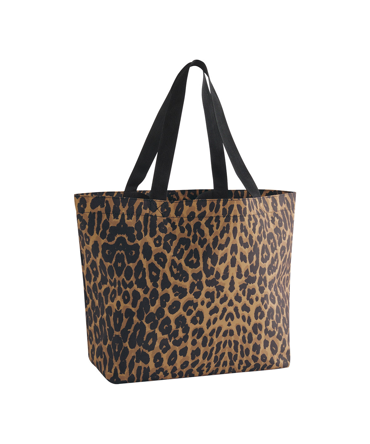 Leopard print carryall tote bag