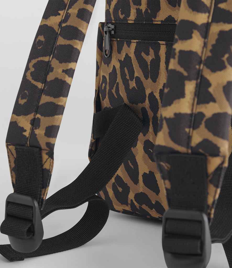 BagBase Leopard Print Mini Backpack