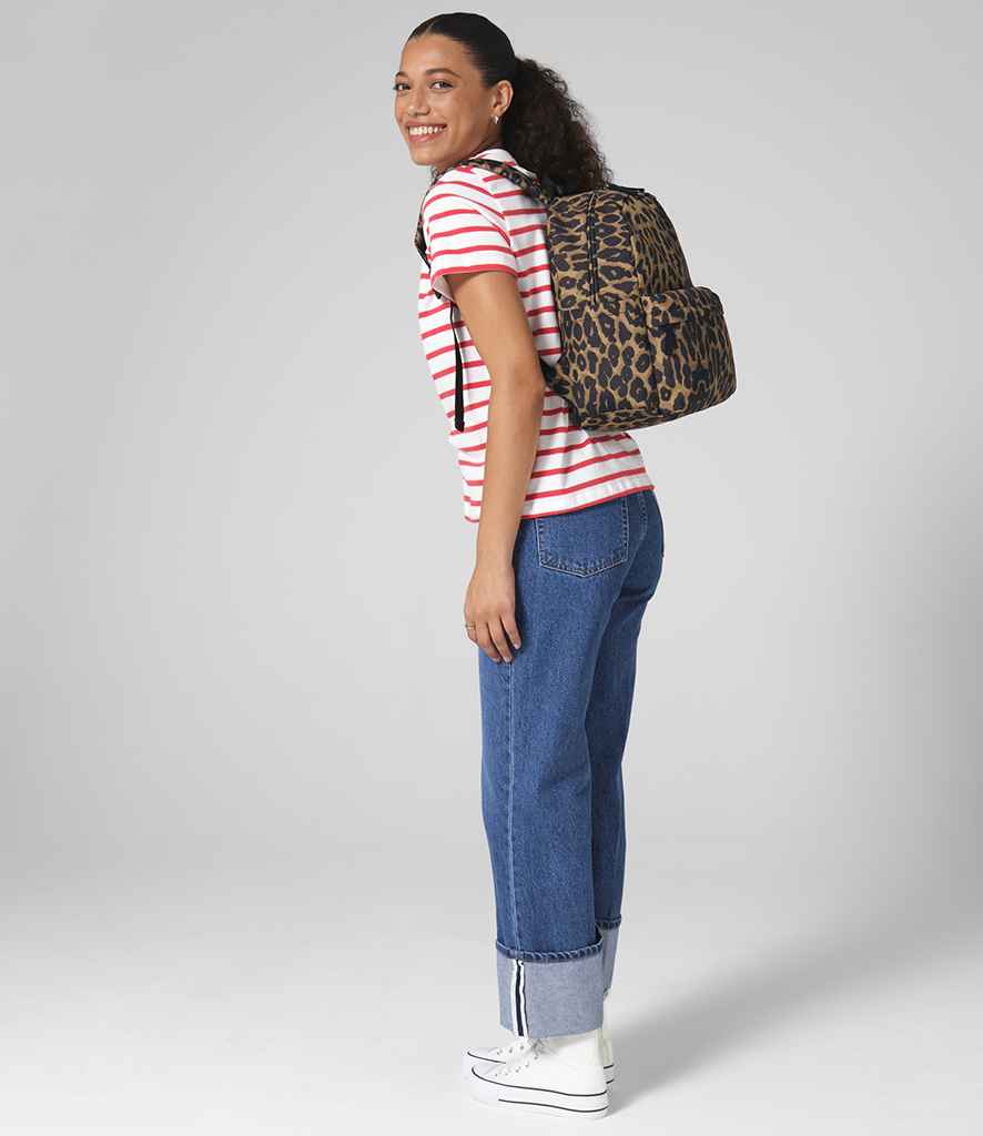 BagBase BagBase Leopard Print Mini Backpack