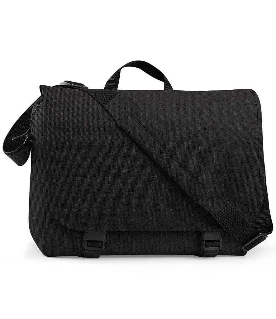 BagBase Two Tone Digital Messenger Bag in Black