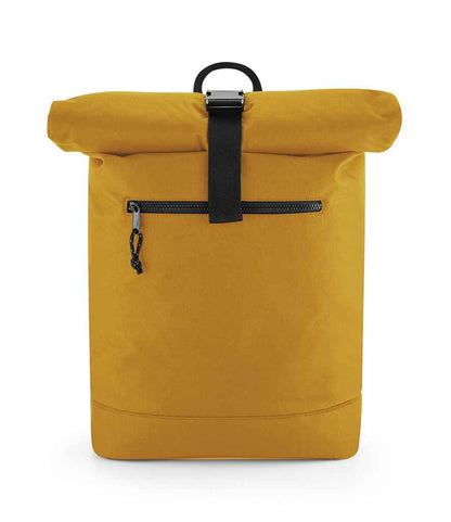 BagBase Recycled Roll-Top Backpack in Mustard