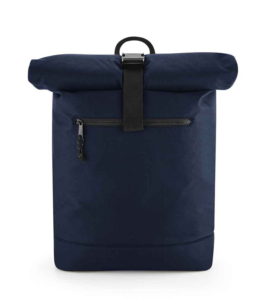 BagBase Recycled Roll-Top Backpack in Navy