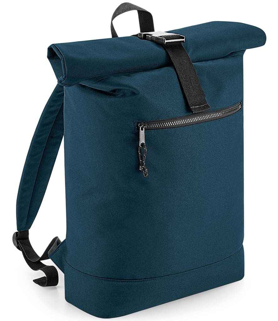 BagBase BagBase Recycled Roll-Top Backpack Petrol