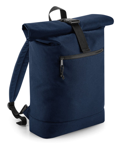 BagBase Recycled rolled-top backpack Navy