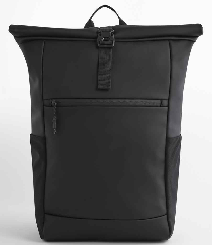 BagBase Athlux Roll-Top Backpack in Black