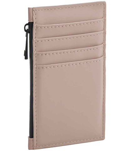 BagBase Matte PU Card Holder in Nude Pink