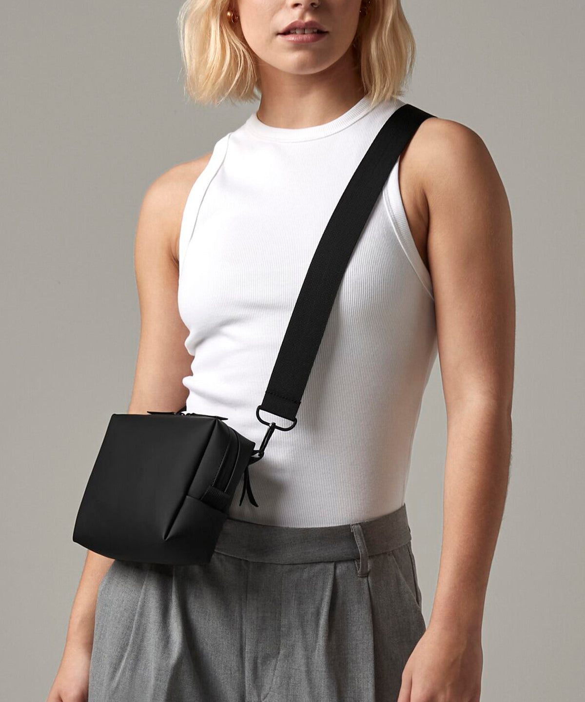 BagBase Matte PU cross-body bag Black