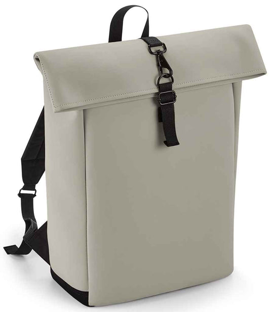 BagBase Matte PU Roll-Top Backpack - model image