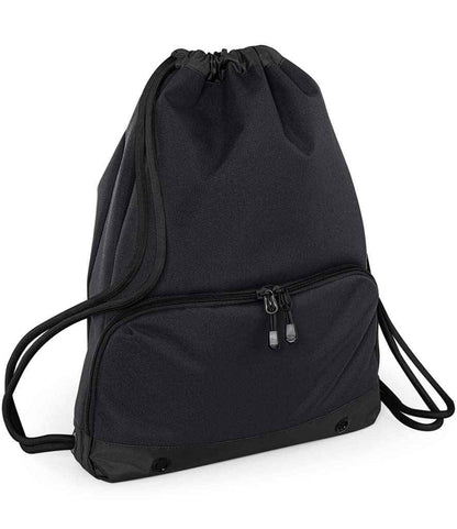 BagBase Athleisure Gymsac in Black/Black