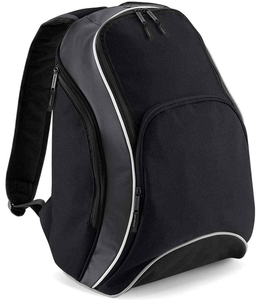 BagBase Teamwear Backpack in Black/Graphite Grey
