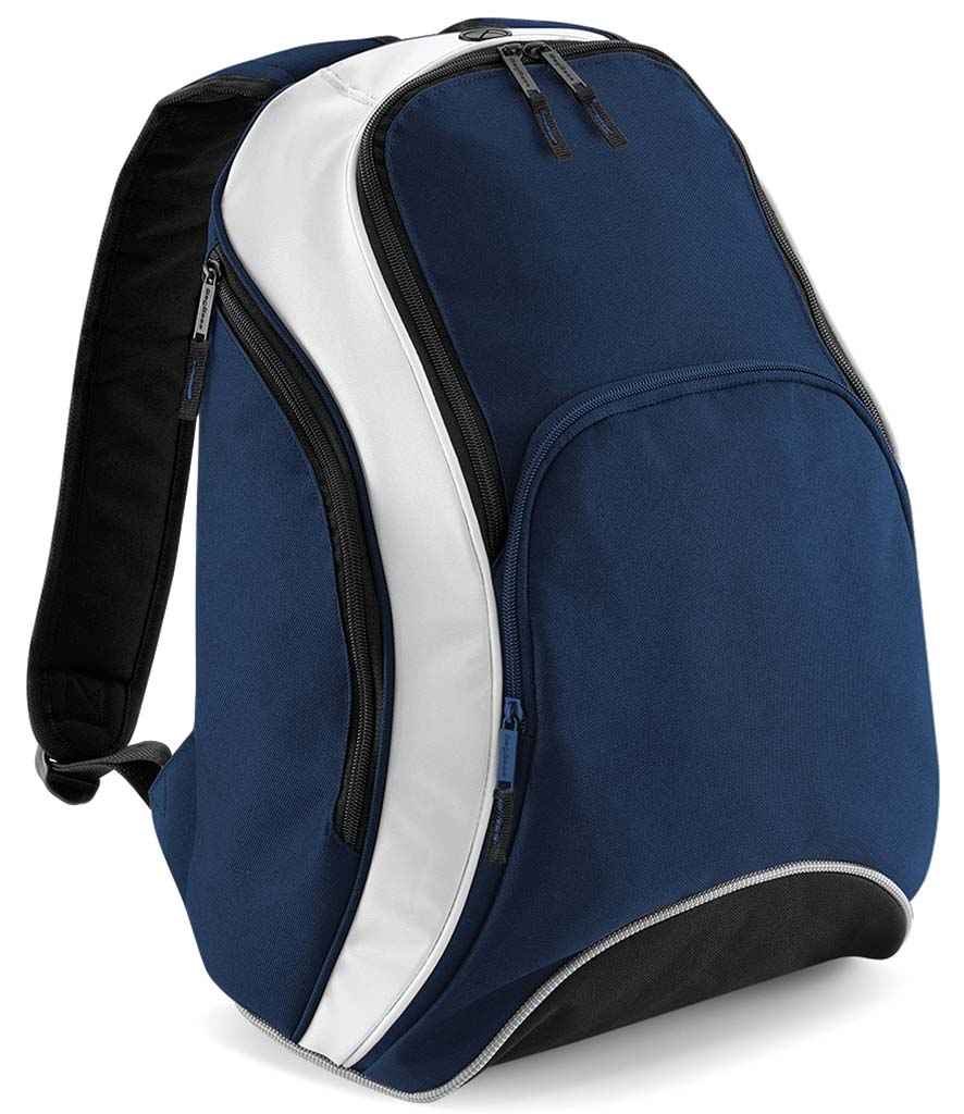 BagBase Teamwear Backpack in French Navy/White