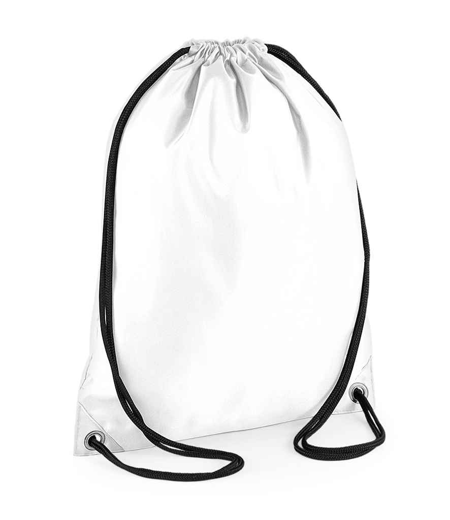 BagBase Budget Gymsac in White
