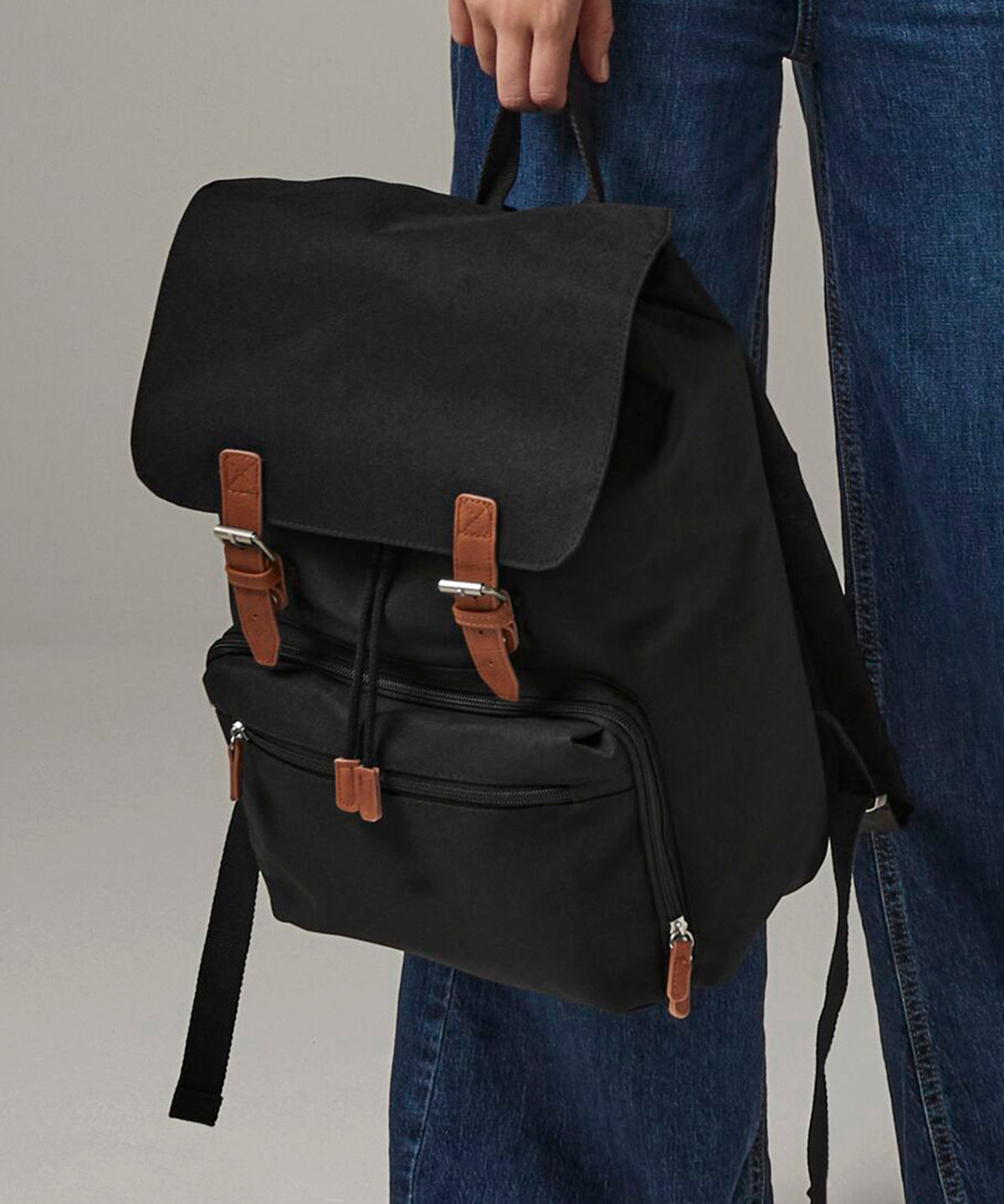 BagBase Vintage laptop backpack Black