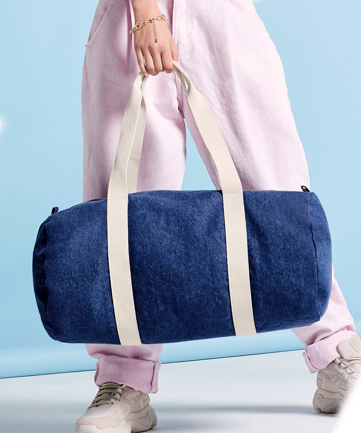 BagBase Denim barrel bag Denim Blue