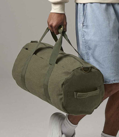 BagBase Vintage Canvas Barrel Bag - model image