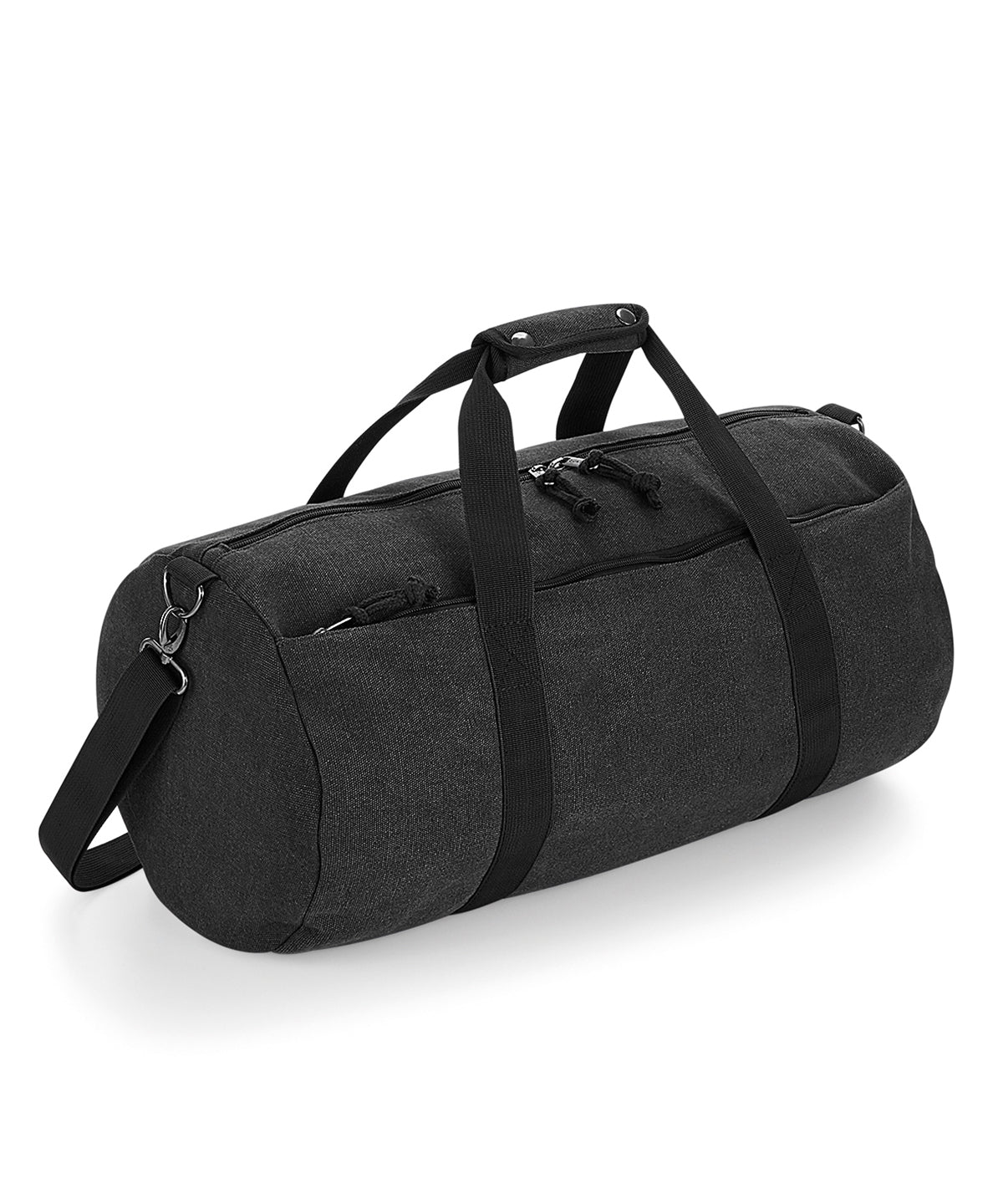 BagBase Vintage canvas barrel bag Vintage Black