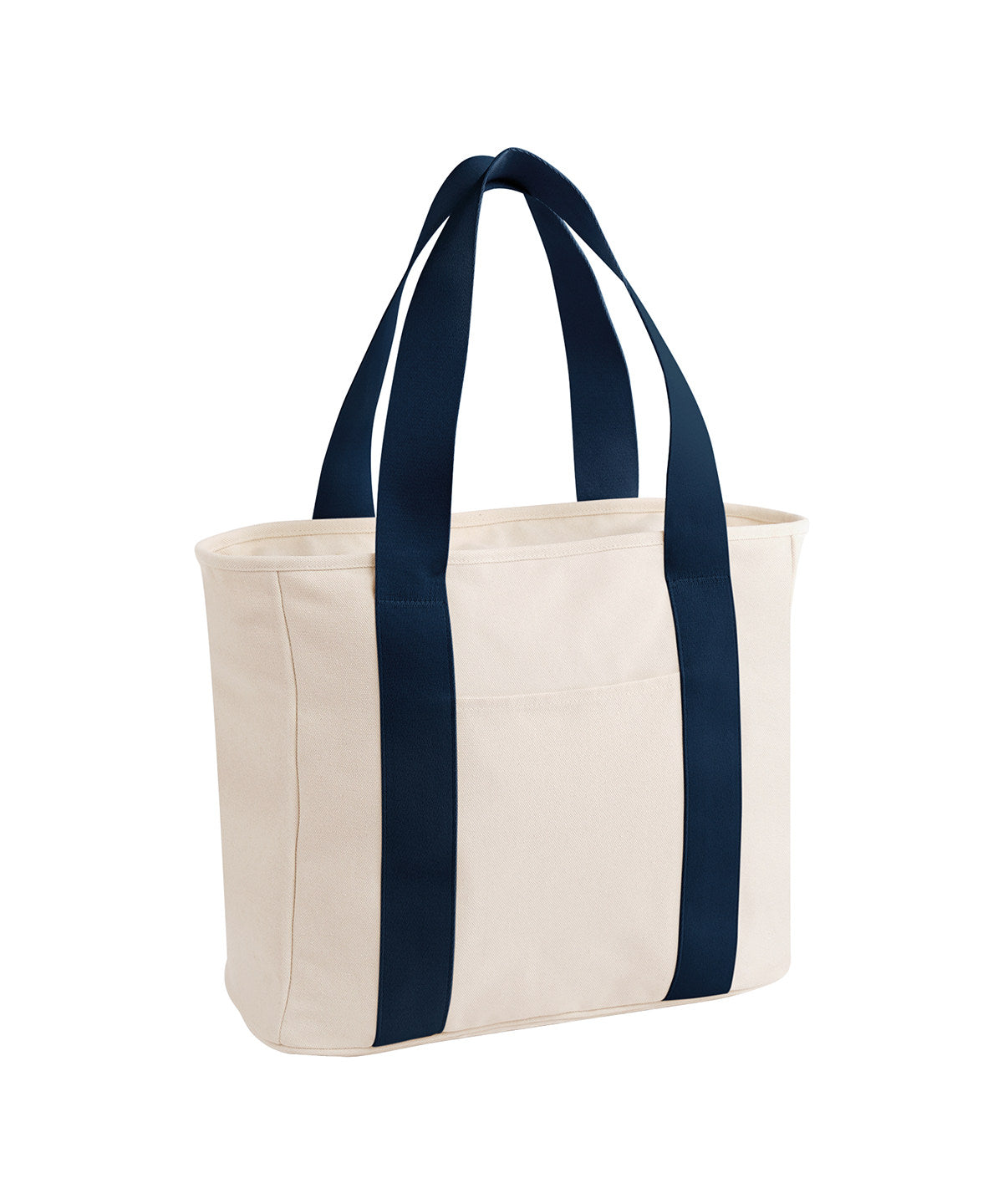 BagBase Edit canvas tote Natural/Navy