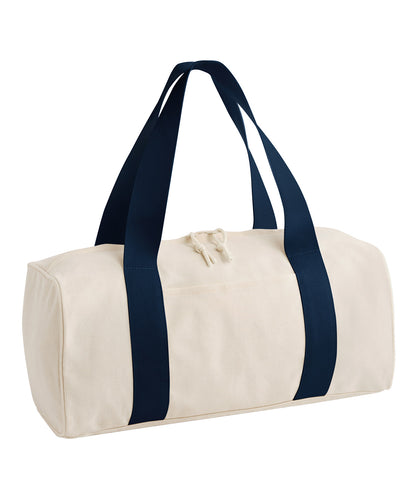 BagBase Edit canvas duffle Natural/Navy