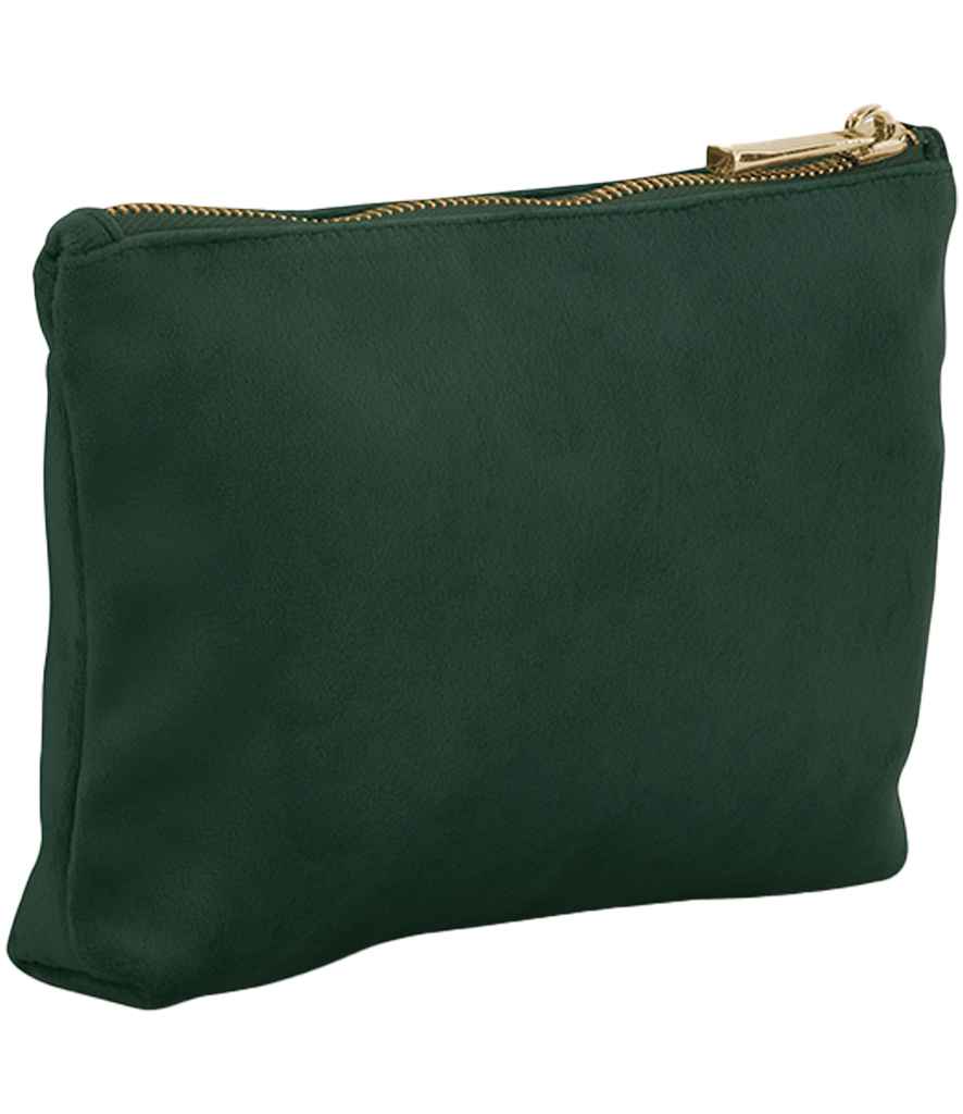 BagBase Velvet Accessory Bag in Dark Emerald