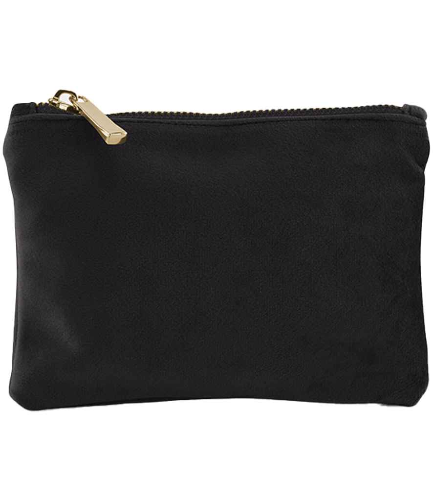 BagBase Velvet Accessory Pouch in Black Onyx