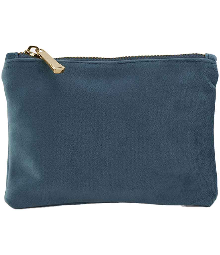 BagBase Velvet Accessory Pouch in Blue Topaz