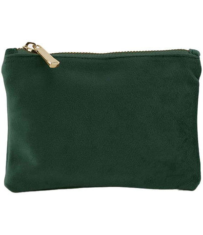 BagBase Velvet Accessory Pouch in Dark Emerald