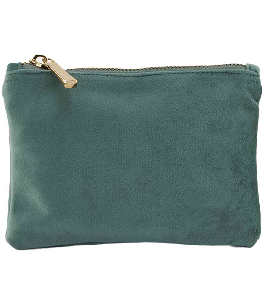 BagBase Velvet Accessory Pouch in Jade