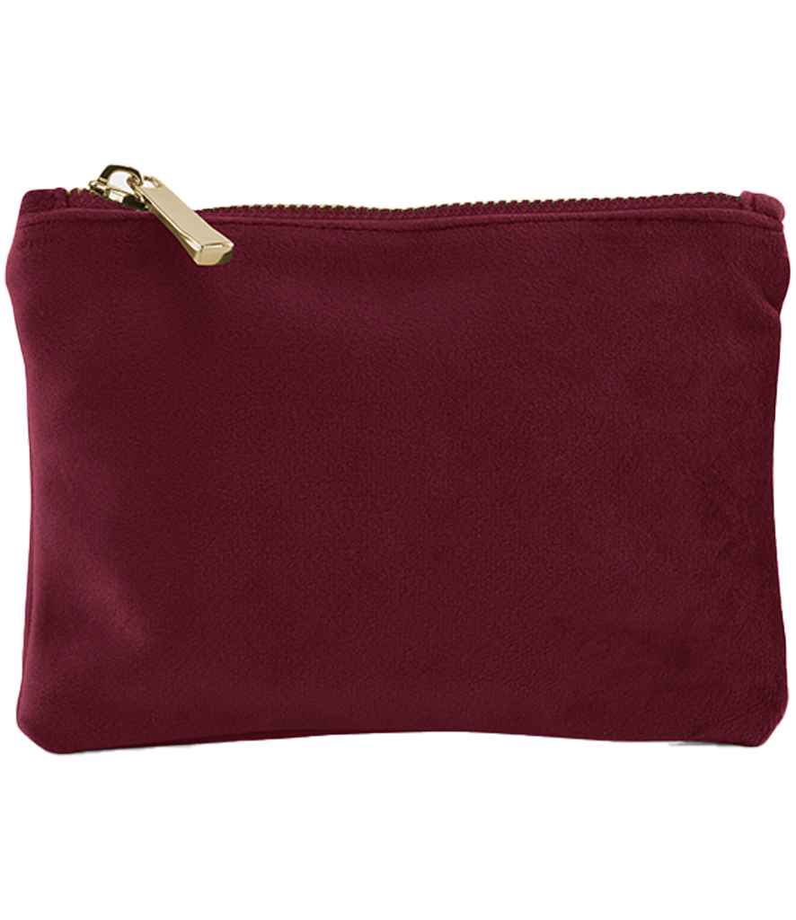 BagBase Velvet Accessory Pouch in Ruby Red