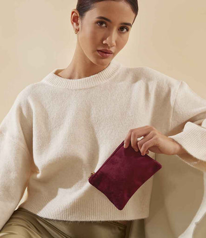 BagBase BagBase Velvet Accessory Pouch Ruby Red