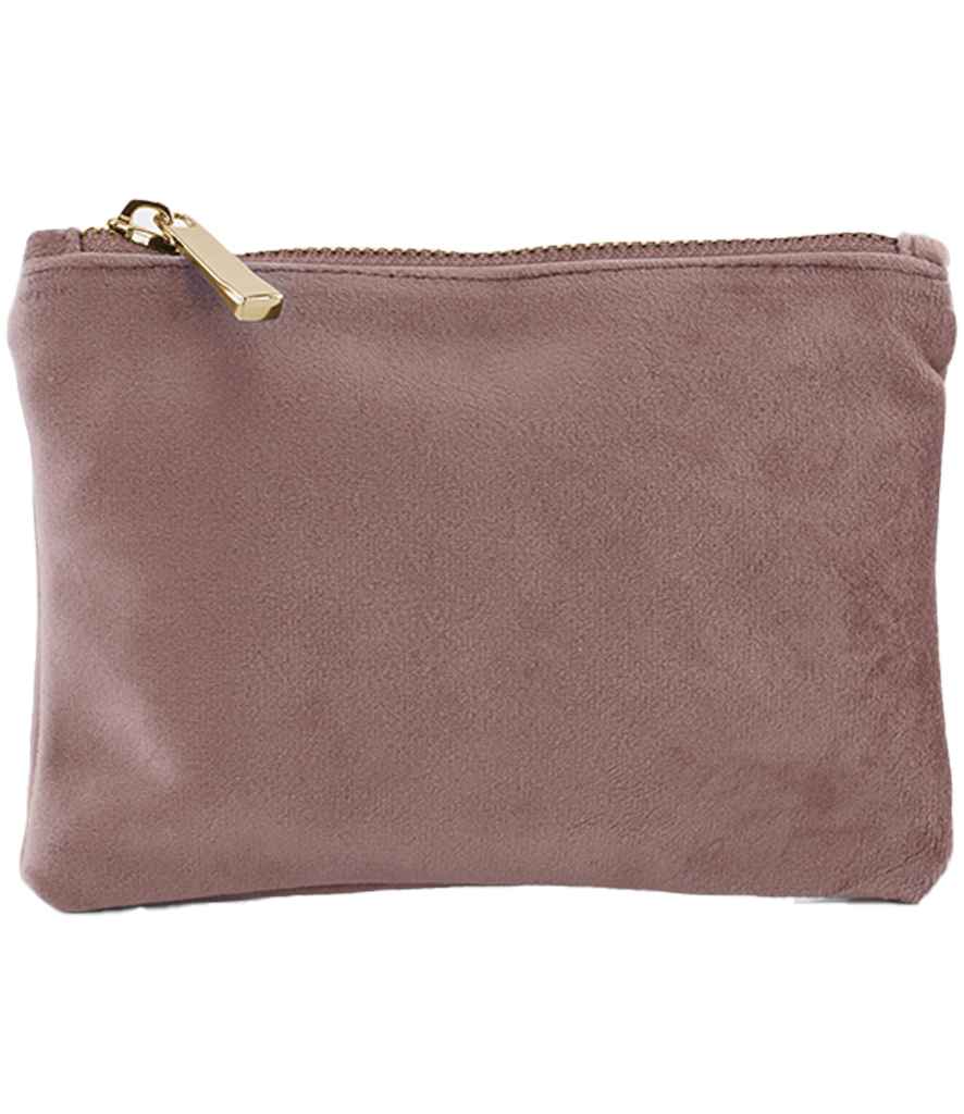 BagBase Velvet Accessory Pouch in Rose Quartz