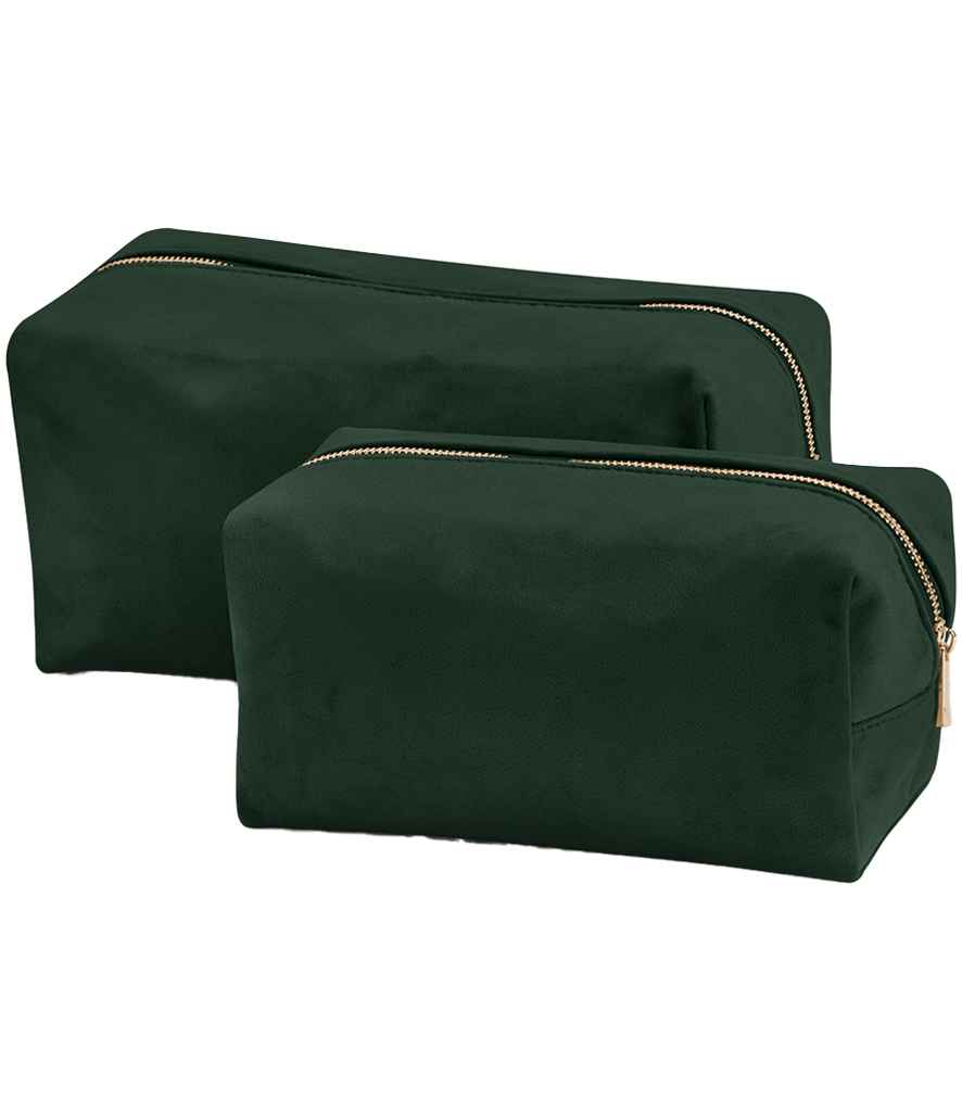 BagBase BagBase Velvet Toiletry/Accessory Case Dark Emerald